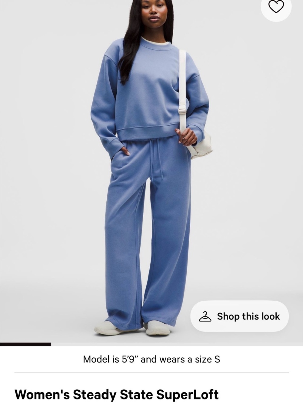 lululemon athletica Wide-Leg Track Pants in Periwinkle Blue